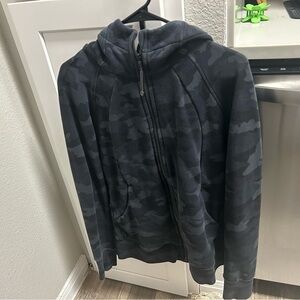 Women’s Full Zip Scuba Hoodie - Camo - Size 12